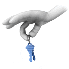 This animation shows a hand holding a set of house keys.
