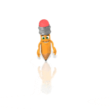 Scribbles the pencil hops and writes a check mark.