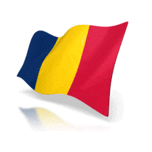 This animation shows the Chad flag at a perspective angle waving.