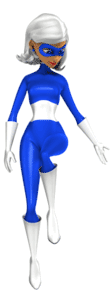 Animated gif sample: Supergal Gesturing Down