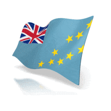 This animation shows the Tuvalu flag at a perspective angle waving.