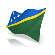 This animation shows the Soloman flag at a perspective angle waving.
