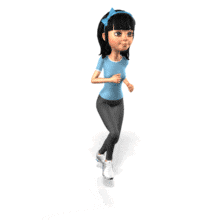 Kim takes a jog in her running outfit.