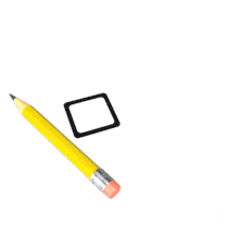 An animation of a pencil drawing a checkmark in a box.