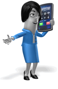 Animated gif sample: Biz Woman Talking On Smart