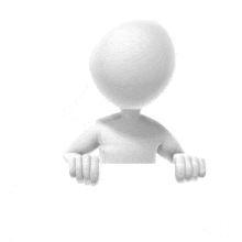 An animation of a figure pointing down and giving a thumbs up to something below.