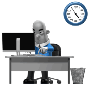Animated gif sample: Biz Man Work Watch Clock