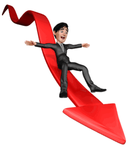 Animated gif sample: Business Brad Sliding Down Arrow