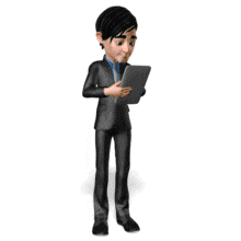 This custom design animation shows brad working on a tablet and then turning around to show the screen.  &lt;br&gt;&lt;br&gt;  You can customize the screen by adding your own text and images using our online customizer.