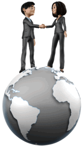 Animated gif sample: Tailia Brad Shake Hands On Top World