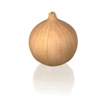 This animation shows an onion with layers peeling back.