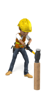 Animated gif sample: Construction Guy Sledgehammer