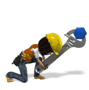 Animated gif sample: Woman Construction Worker Tighten Bolt