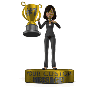 This PowerPoint Animations shows a preview of Woman Trophy Award