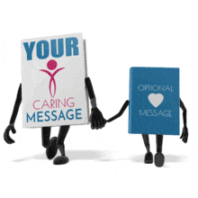 This custom design animation shows a larger book character holding the hand of a smaller book.&lt;br&gt;&lt;br&gt;You can customize these books by adding your own text and images using our online customizer.