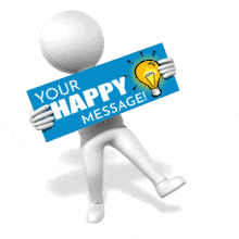 This custom design animation shows a figure dancing while holding a custom message sign.&lt;br&gt;&lt;br&gt;  You can customize the sign by adding your own text and images using our online customizer.