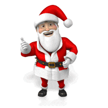 This animation shows a cheery Santa dancing.