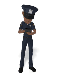 This PowerPoint Animations shows a preview of Policeman Write A Ticket