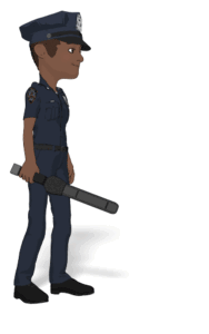 Animated gif sample: Police Scan Thumbs Down