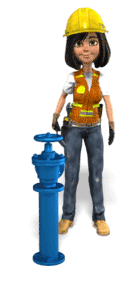 Animated gif sample: Female Worker Turn Wrench
