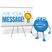 This custom design animation shows roundy the round character in front of a presentation board explaining what&#039;s on it.&lt;br&gt;&lt;br&gt;You can change the text and images on the board by using our online customzier.