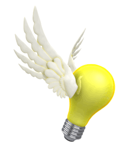 Animated gif sample: Light Bulb Wings Slide