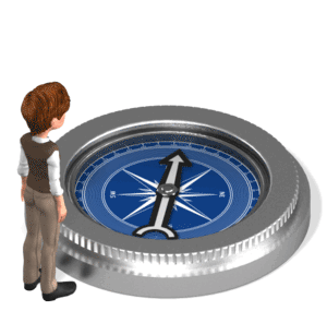 Animated gif sample: Businessman Compass Point