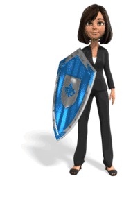 Animated gif sample: Business Woman Shield Protect