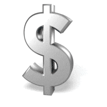 Ice forms over a dollar symbol. This clip-art can represent something like a wage freeze.