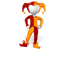 A jester takes a balloon and twists around to create a sign that you can customize.