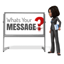 This animation shows the character, Talia, looking at the board, not agreeing with what&#039;s on it and then have an idea to flip the board to the other side.