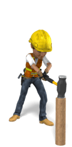 Animated gif sample: Construction Guy Sledgehammer Rest