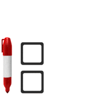 &lt;p&gt;This animation shows a marker pen checking off two boxes down a list.&lt;/p&gt;