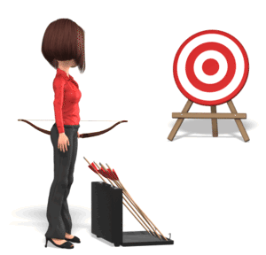Animated gif sample: Business Woman Shoot Arrows