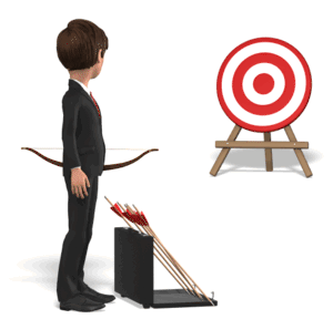 Animated gif sample: Businessman Shoot Arrows