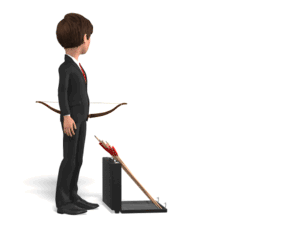 Animated gif sample: Businessman Shooting Arrows