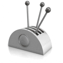 This animation shows mechanical levers being moved until they line up in the correct pattern to turn the light green.