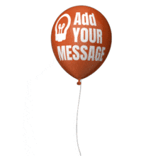 This custom design animation shows a single balloon floating.  You can use our online customization tool to change the text, images and add your logo to this balloon animation.