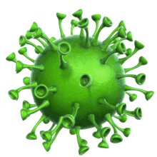 In this animation, a single virus floats around ready to infect.  Use this &lt;strong&gt;virus animation&lt;/strong&gt; to create an eye-catching PowerPoint slide about coronavirus, flu, or a cold.