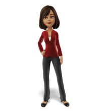 A frustrated business woman rolls her eyes.