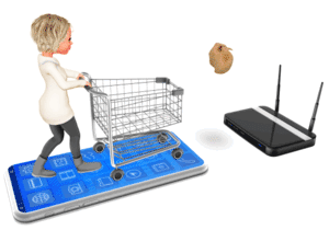 Animated gif sample: Woman Shopping Cart Thanksgiving