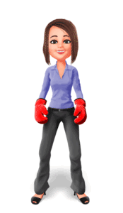 Animated gif sample: Business Woman Boxing Gloves Victory