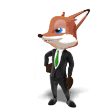 A business fox gets surprised by what it sees.