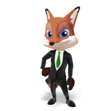 A business fox shows appreciation.