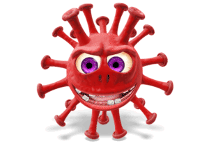 Animated gif sample: Crazy Virus Looking Around