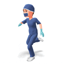 Medical man scrubs run