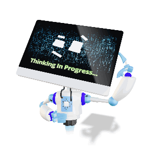 A 3D A.I. Robot Thinking Animation with editing tools to customize the design and make it your own.