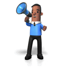 Businessman Megaphone Yell animation: Command attention, engage your audience, and elevate your presentations and designs today!
