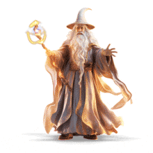 Enhance your content with our &quot;Wizard Casting Spell&quot; clipart. Symbolize expertise and mystique in presentations and digital designs.