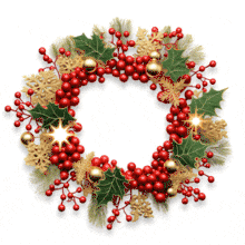 Download and sparkle your presentations and media designs with this Holiday Wreath Animation with Sparkling Gold Bulbs!